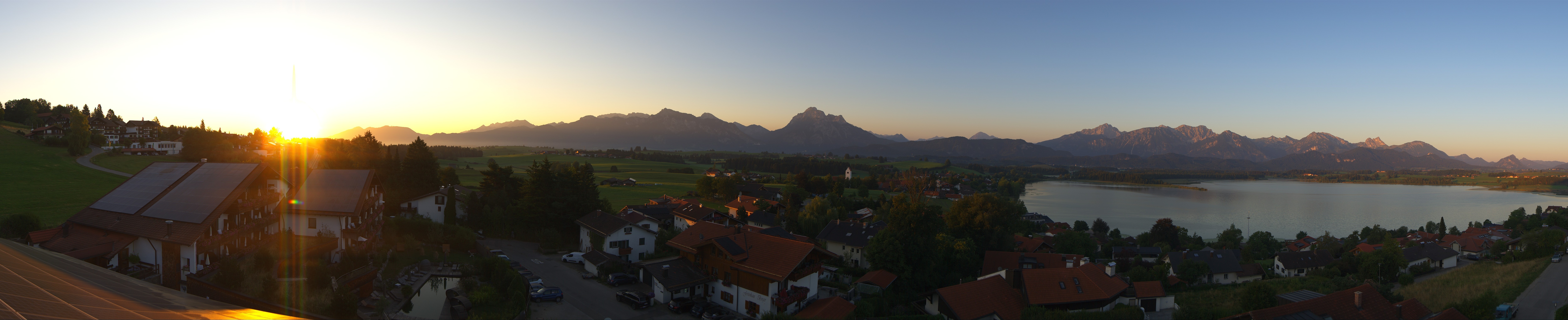 Archiv Foto Webcam Hopfensee - Blick Richtung Schloss Neuschwanstein