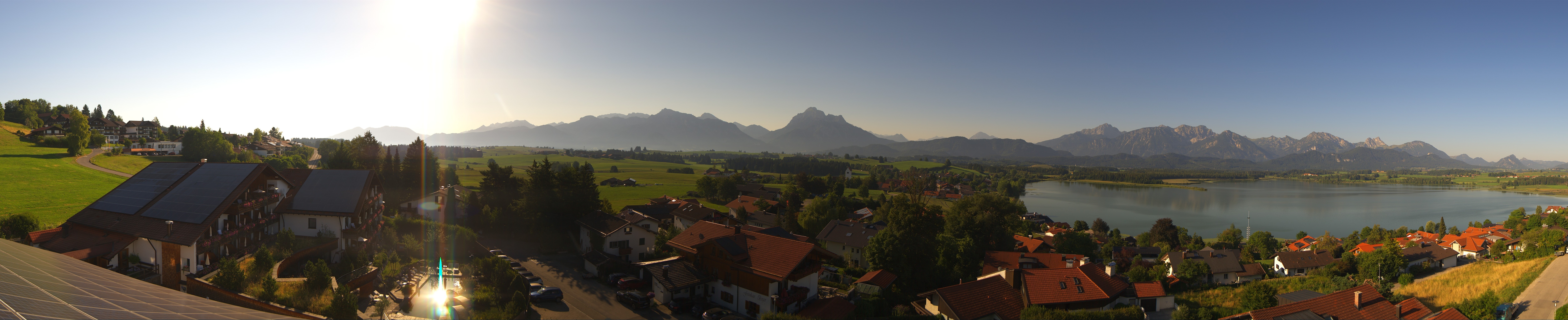 Archiv Foto Webcam Hopfensee - Blick Richtung Schloss Neuschwanstein