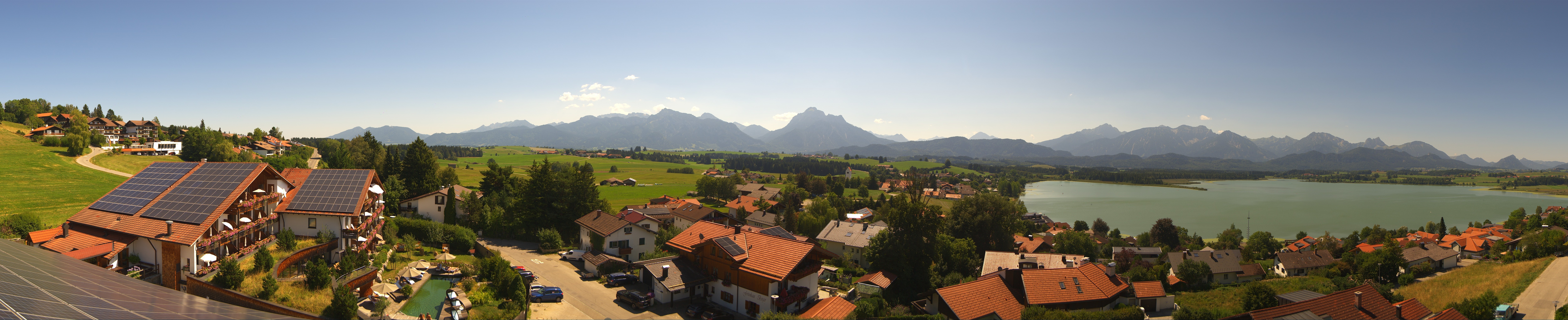Archiv Foto Webcam Hopfensee - Blick Richtung Schloss Neuschwanstein