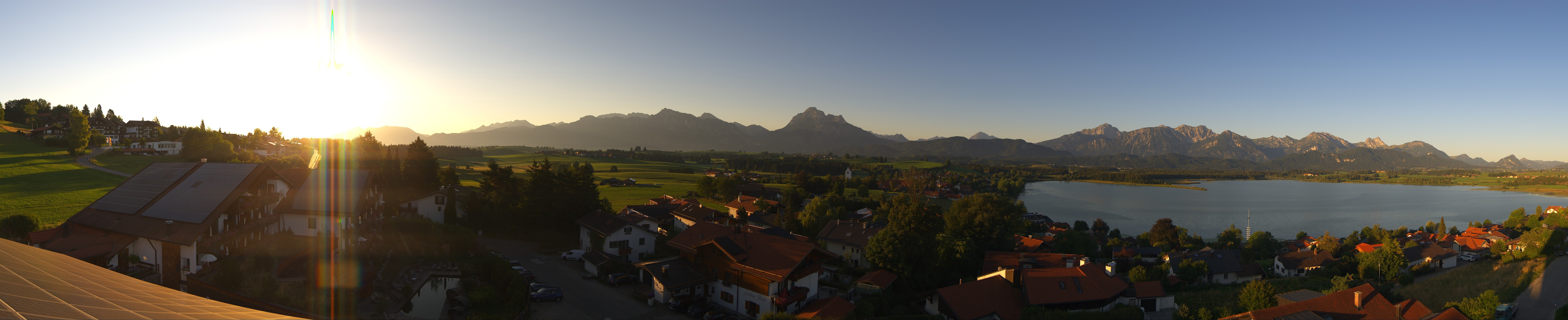 Archiv Foto Webcam Hopfensee - Blick Richtung Schloss Neuschwanstein