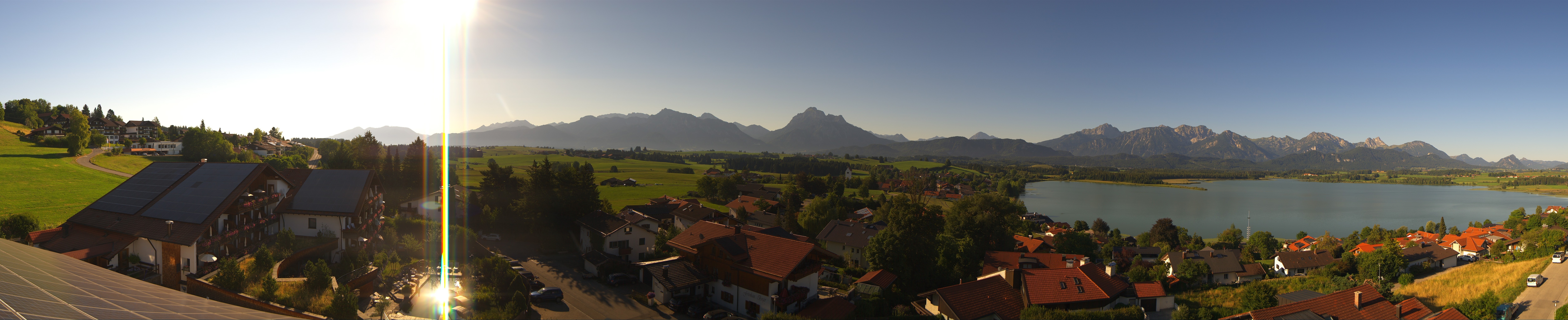 Archiv Foto Webcam Hopfensee - Blick Richtung Schloss Neuschwanstein