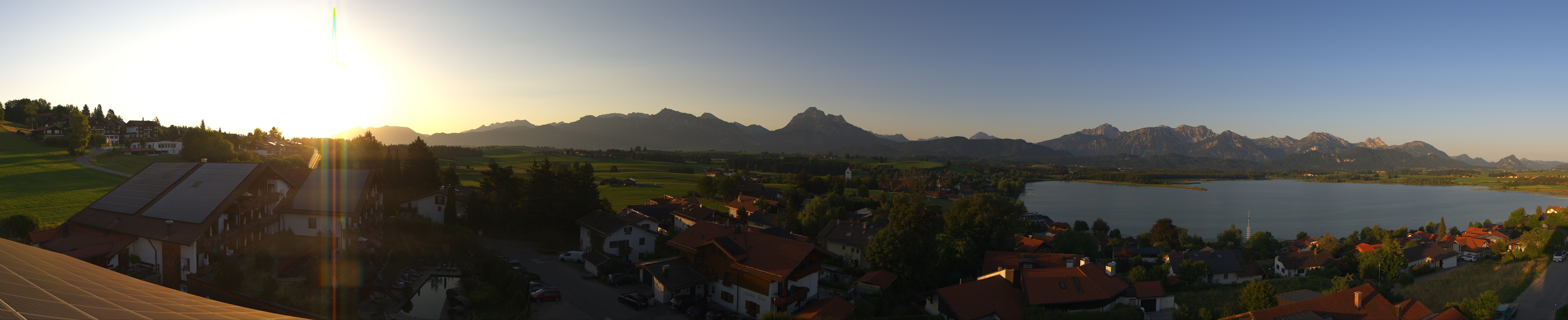 Archiv Foto Webcam Hopfensee - Blick Richtung Schloss Neuschwanstein