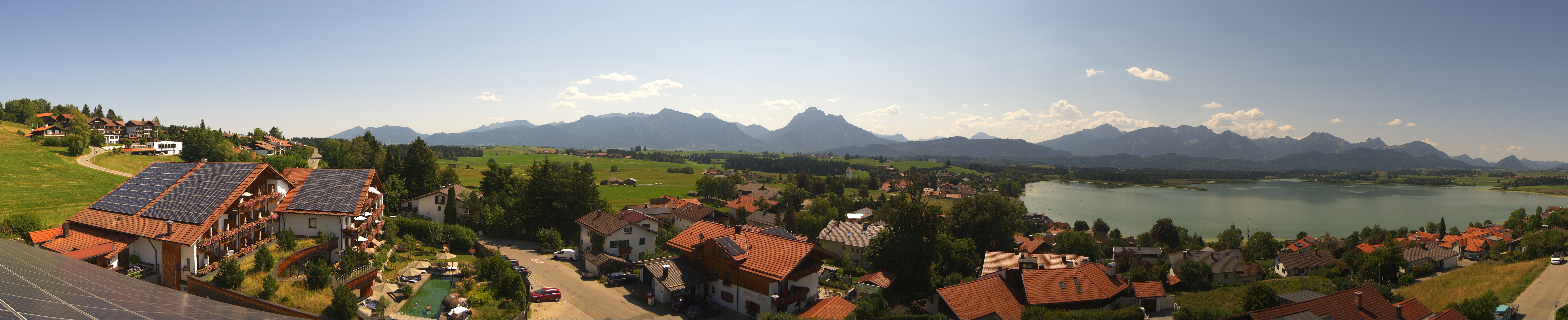 Archiv Foto Webcam Hopfensee - Blick Richtung Schloss Neuschwanstein