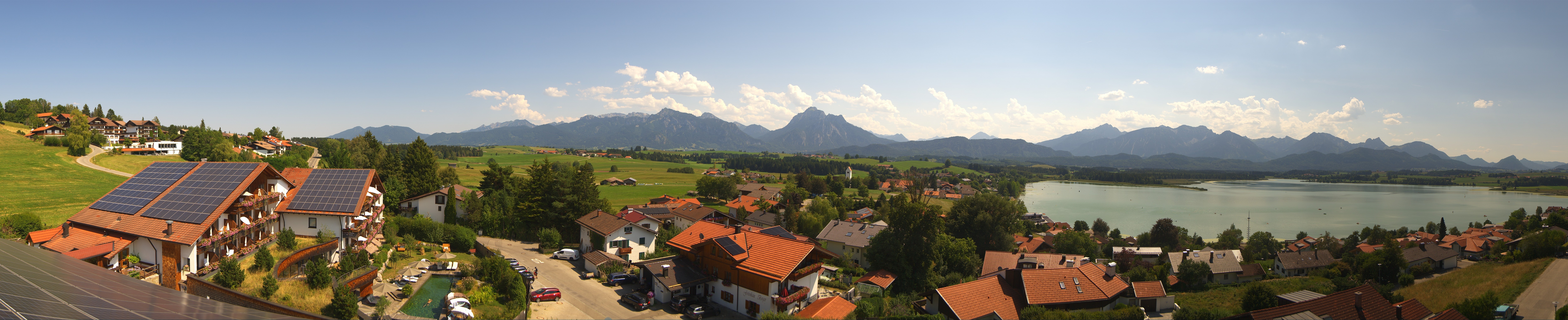 Archiv Foto Webcam Hopfensee - Blick Richtung Schloss Neuschwanstein