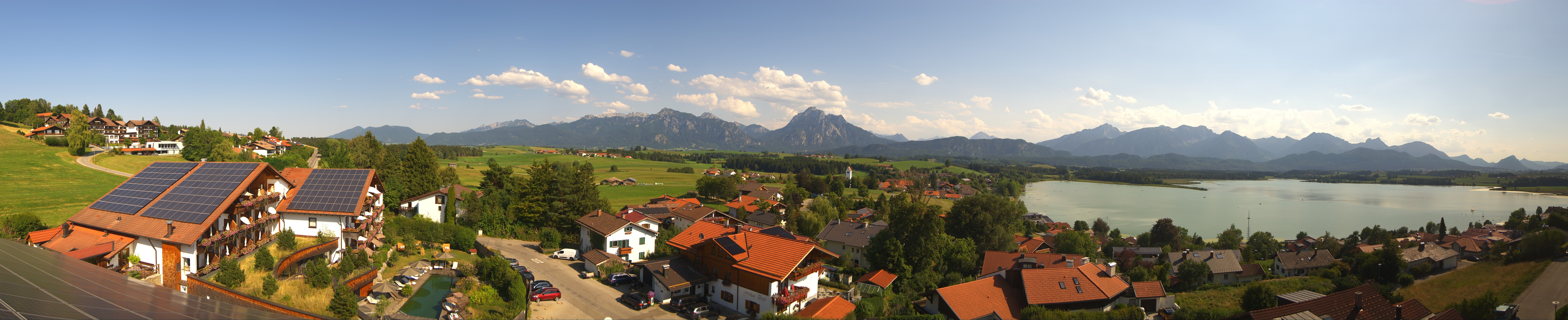 Archiv Foto Webcam Hopfensee - Blick Richtung Schloss Neuschwanstein