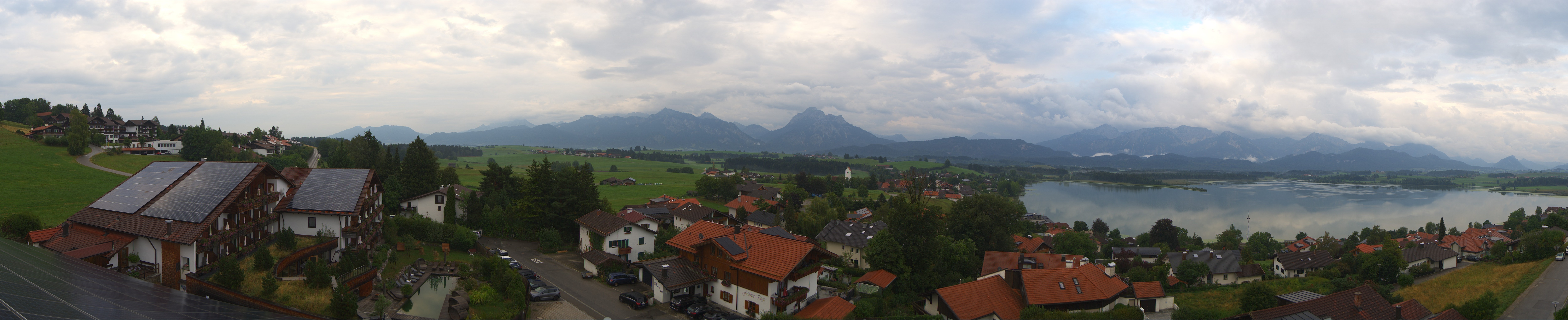 Archived image Webcam Hopfensee - View to Neuschwanstein Castle