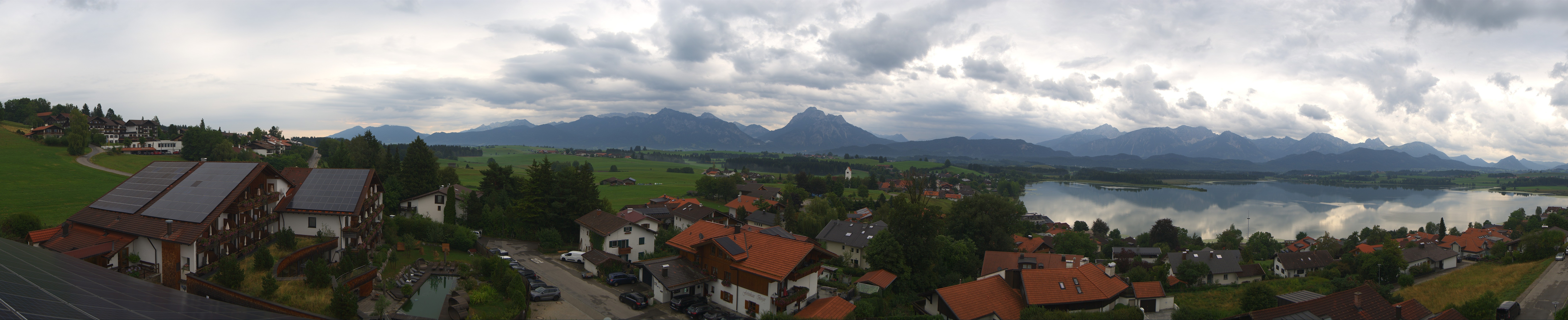 Archived image Webcam Hopfensee - View to Neuschwanstein Castle