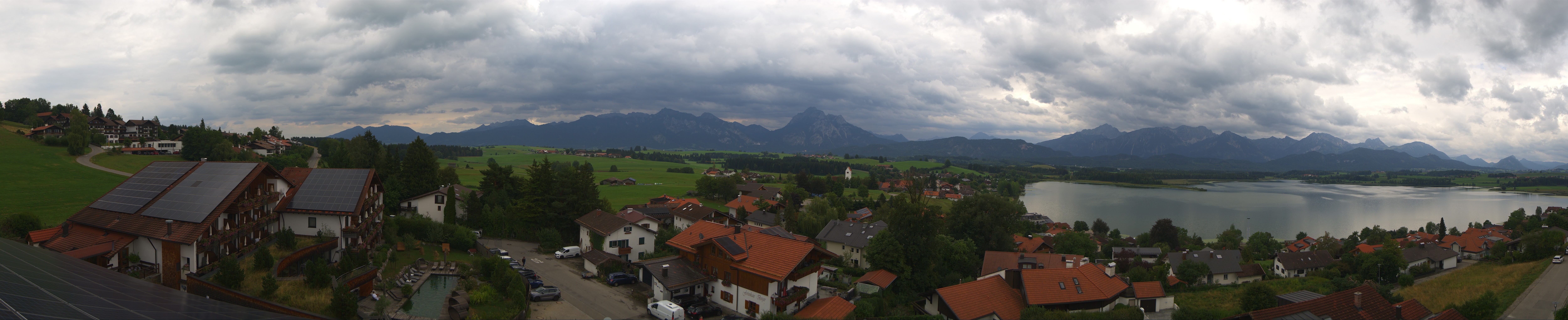 Archived image Webcam Hopfensee - View to Neuschwanstein Castle