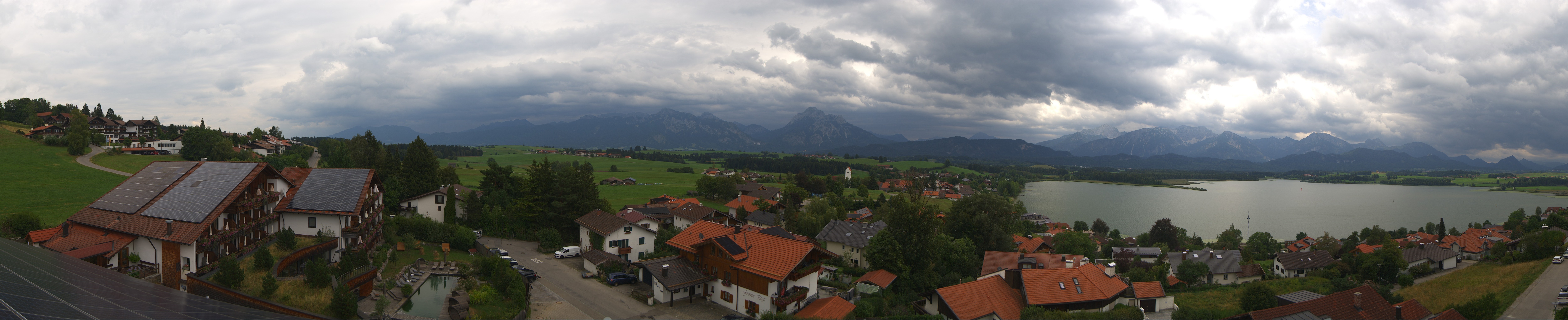 Archived image Webcam Hopfensee - View to Neuschwanstein Castle