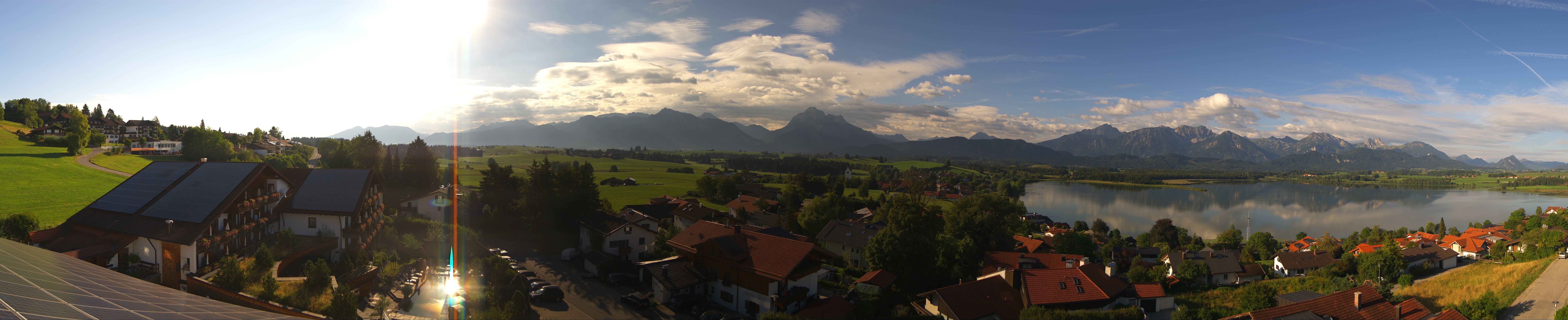 Archiv Foto Webcam Hopfensee - Blick Richtung Schloss Neuschwanstein