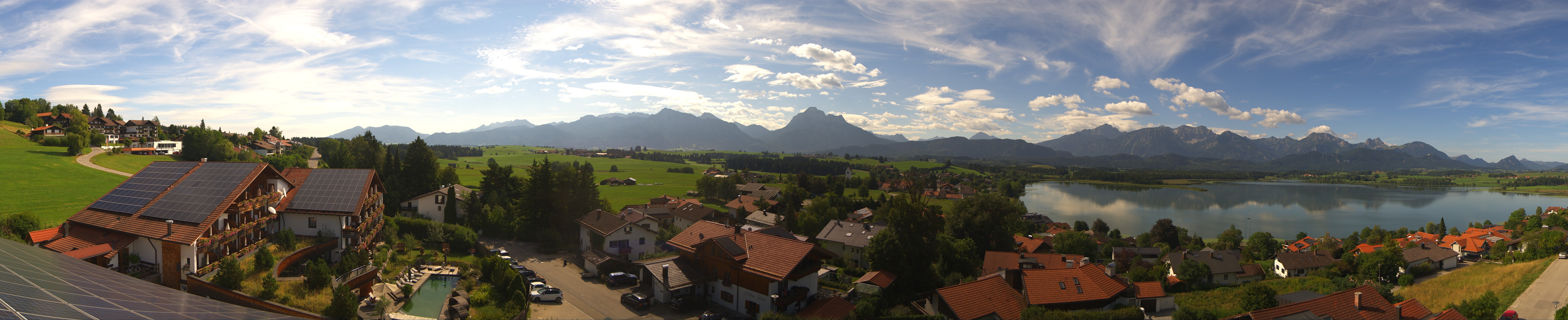 Archiv Foto Webcam Hopfensee - Blick Richtung Schloss Neuschwanstein