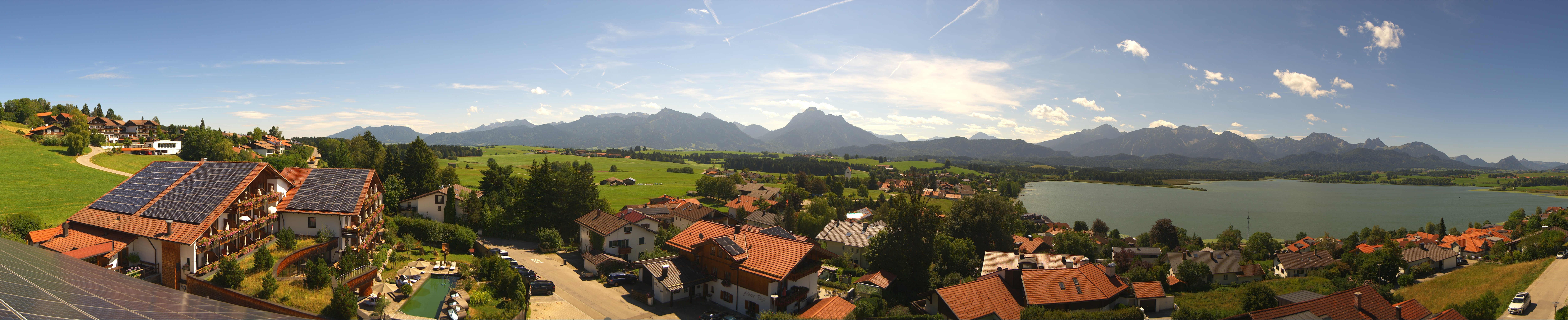 Archiv Foto Webcam Hopfensee - Blick Richtung Schloss Neuschwanstein