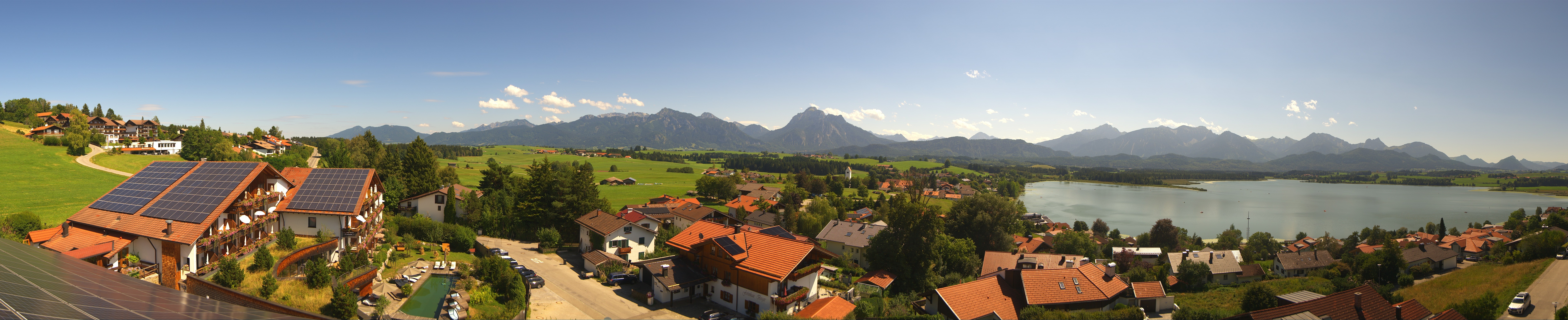 Archiv Foto Webcam Hopfensee - Blick Richtung Schloss Neuschwanstein