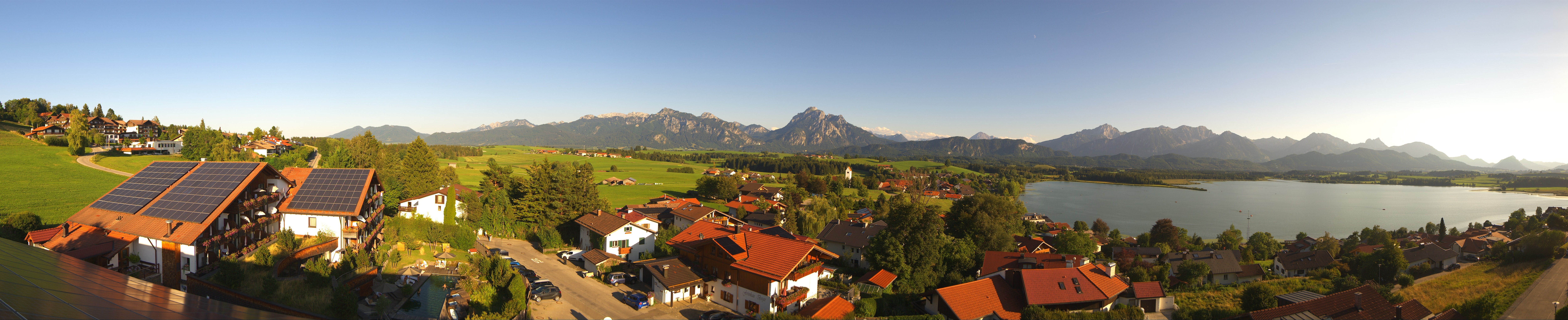 Archiv Foto Webcam Hopfensee - Blick Richtung Schloss Neuschwanstein