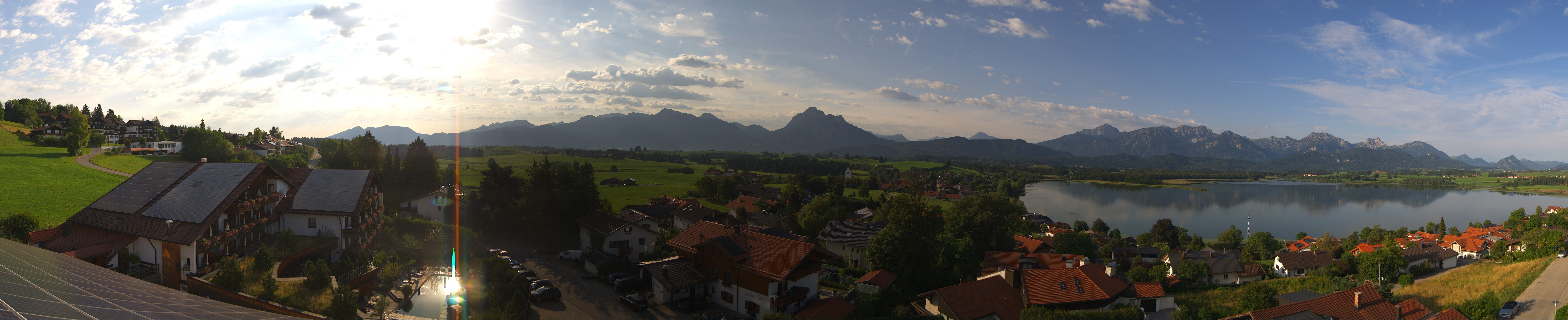 Archiv Foto Webcam Hopfensee - Blick Richtung Schloss Neuschwanstein
