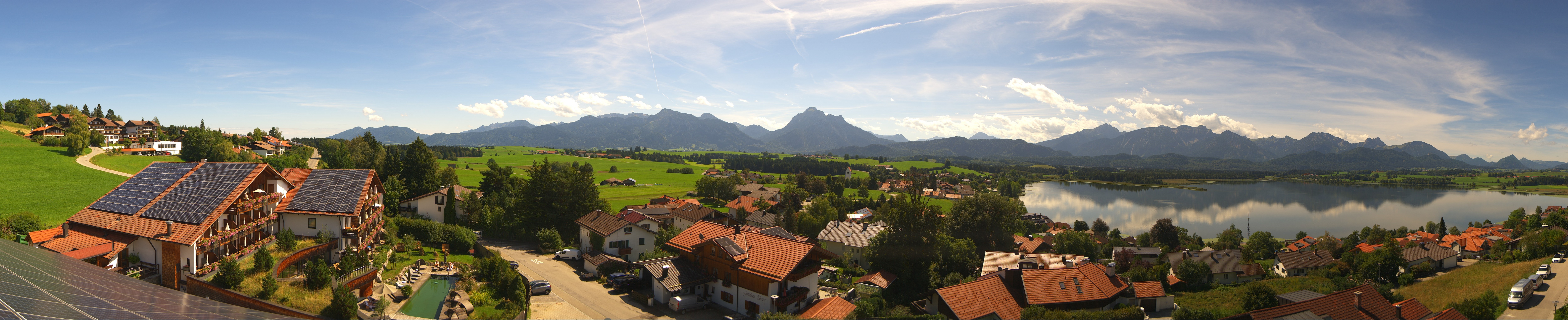 Archiv Foto Webcam Hopfensee - Blick Richtung Schloss Neuschwanstein