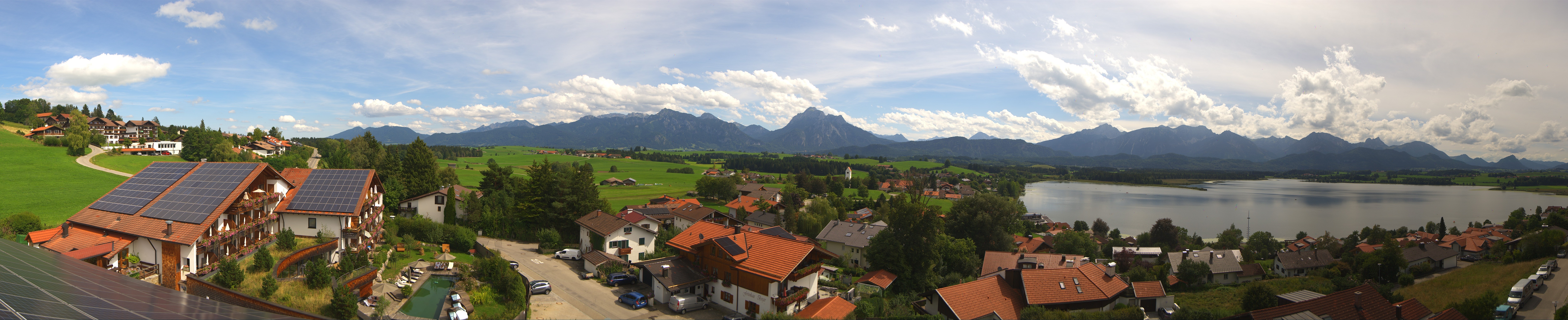 Archiv Foto Webcam Hopfensee - Blick Richtung Schloss Neuschwanstein