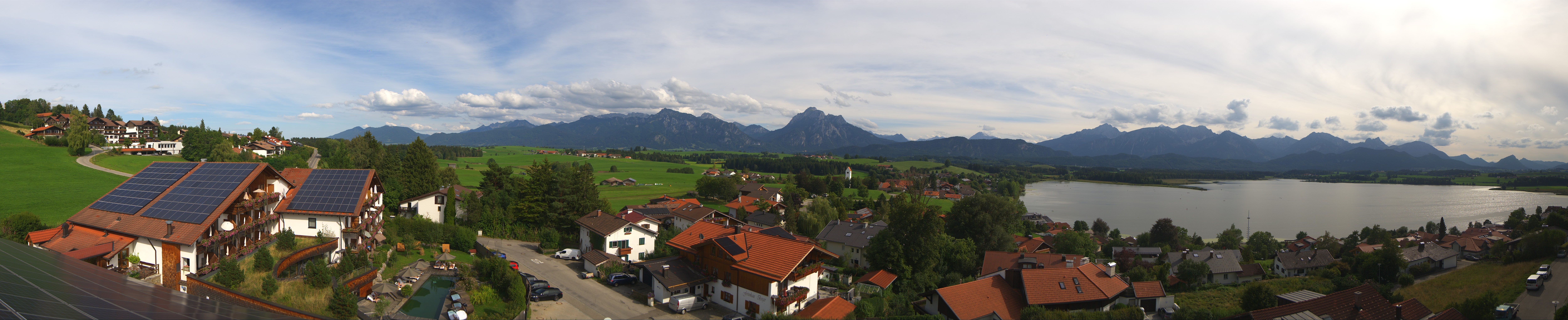 Archiv Foto Webcam Hopfensee - Blick Richtung Schloss Neuschwanstein