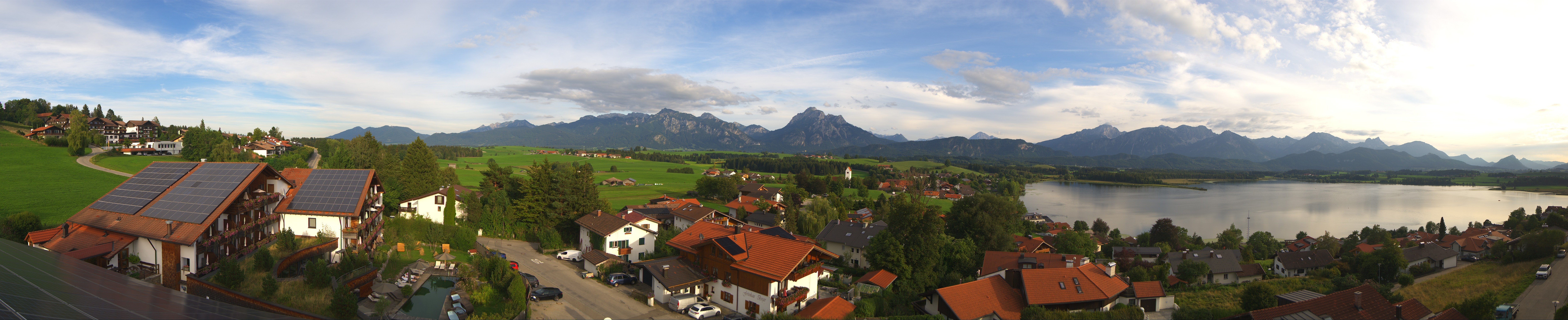 Archiv Foto Webcam Hopfensee - Blick Richtung Schloss Neuschwanstein