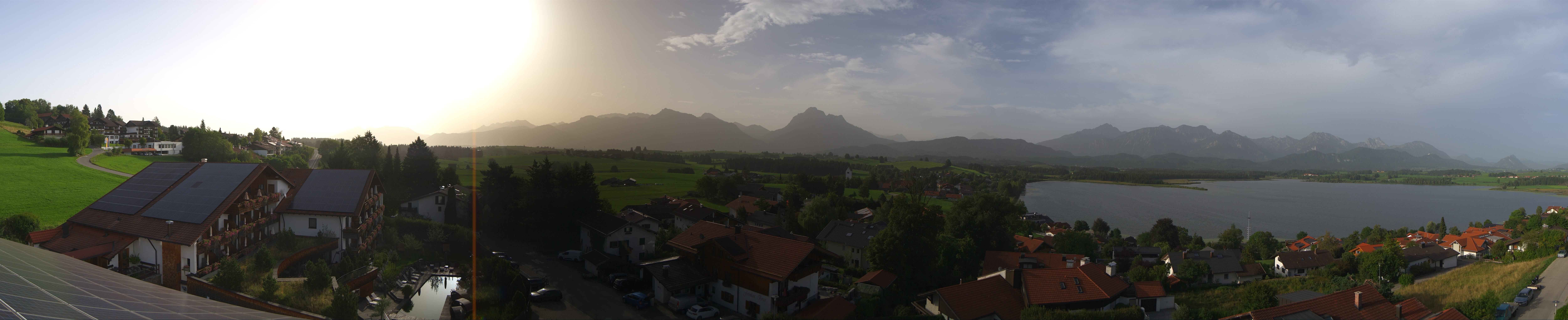 Archiv Foto Webcam Hopfensee - Blick Richtung Schloss Neuschwanstein