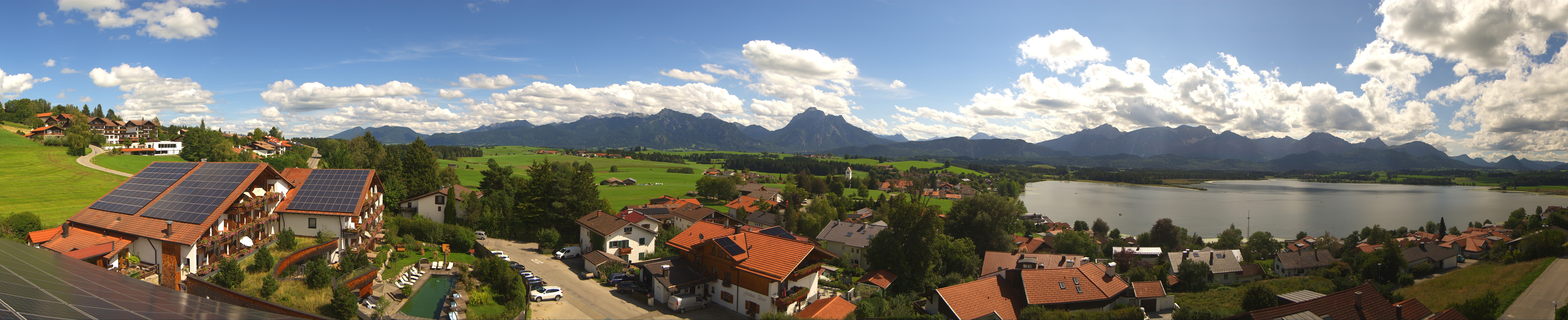 Archiv Foto Webcam Hopfensee - Blick Richtung Schloss Neuschwanstein