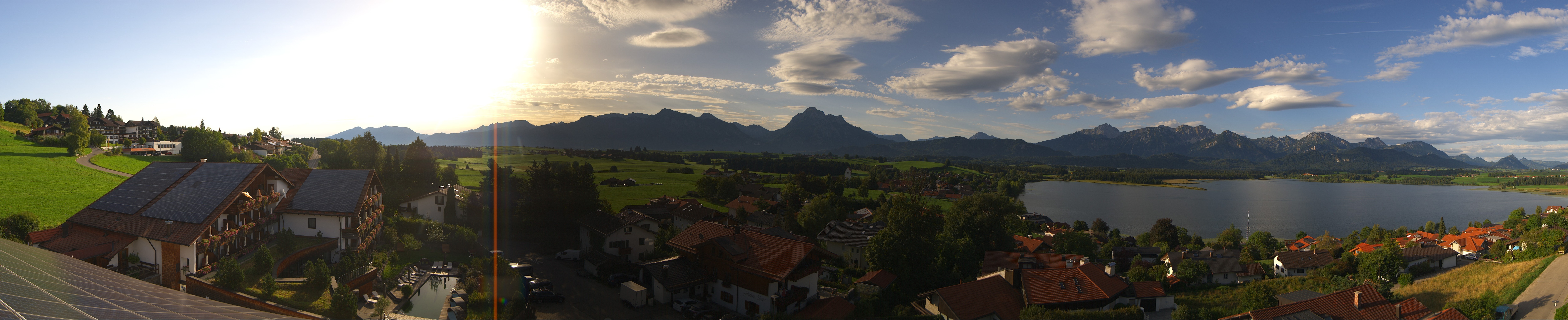 Archiv Foto Webcam Hopfensee - Blick Richtung Schloss Neuschwanstein