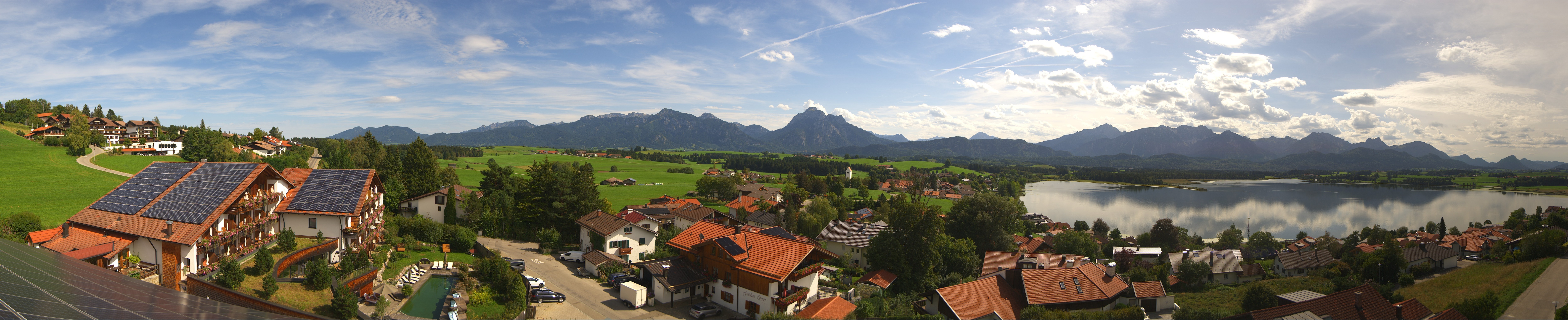 Archiv Foto Webcam Hopfensee - Blick Richtung Schloss Neuschwanstein