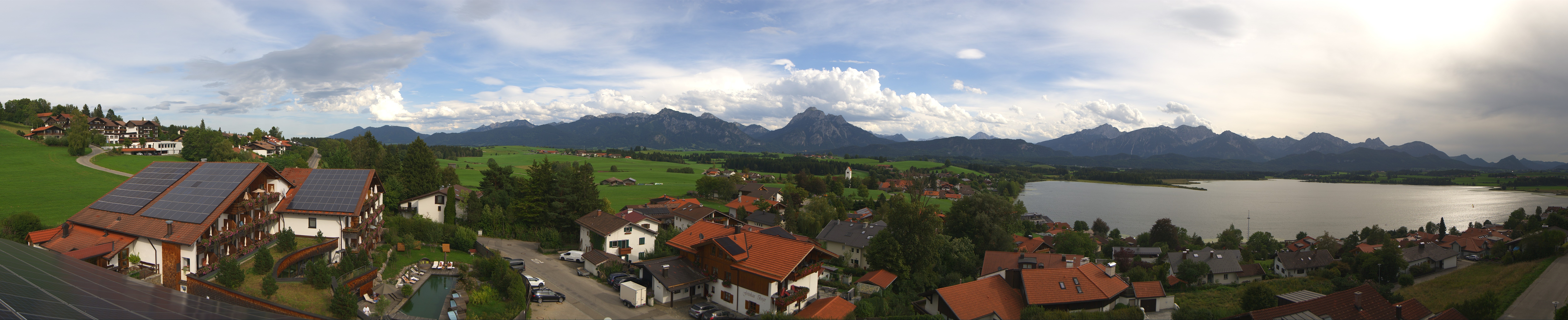 Archiv Foto Webcam Hopfensee - Blick Richtung Schloss Neuschwanstein