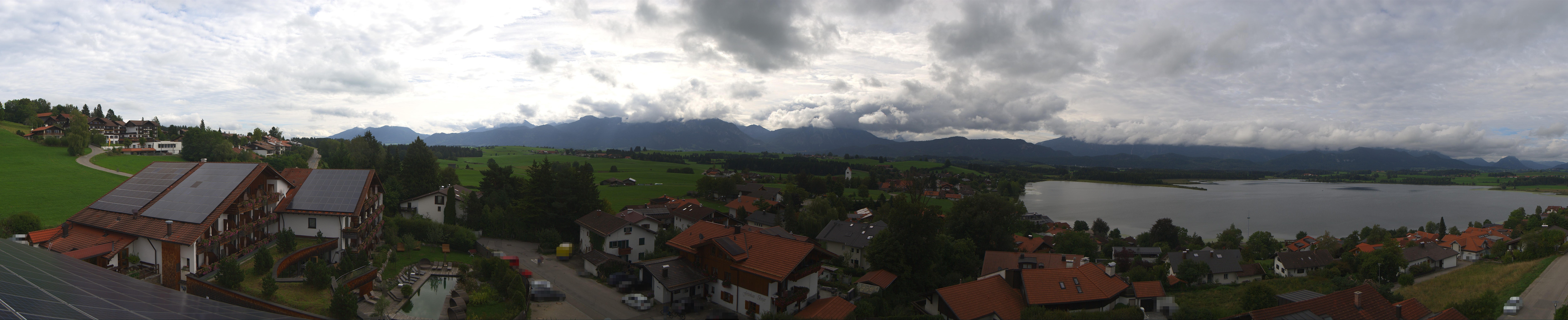 Archived image Webcam Hopfensee - View to Neuschwanstein Castle