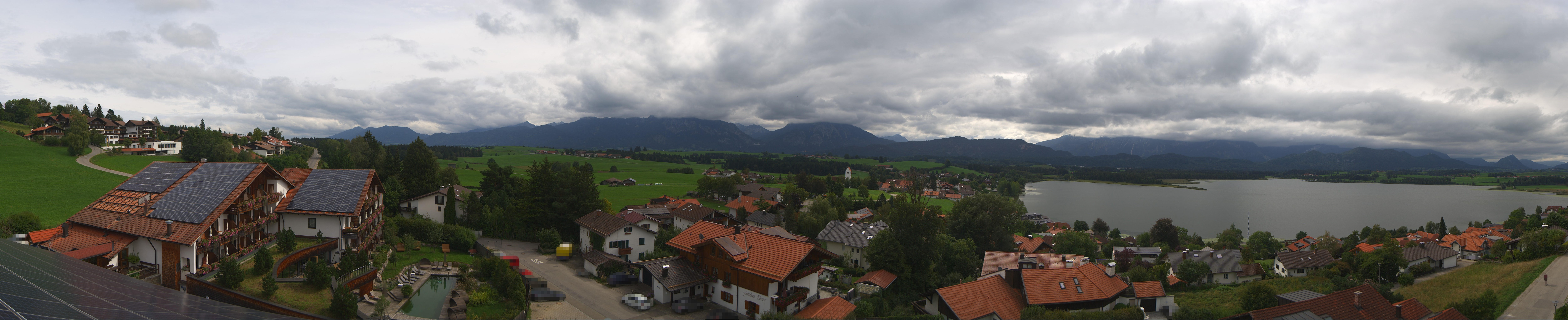 Archived image Webcam Hopfensee - View to Neuschwanstein Castle