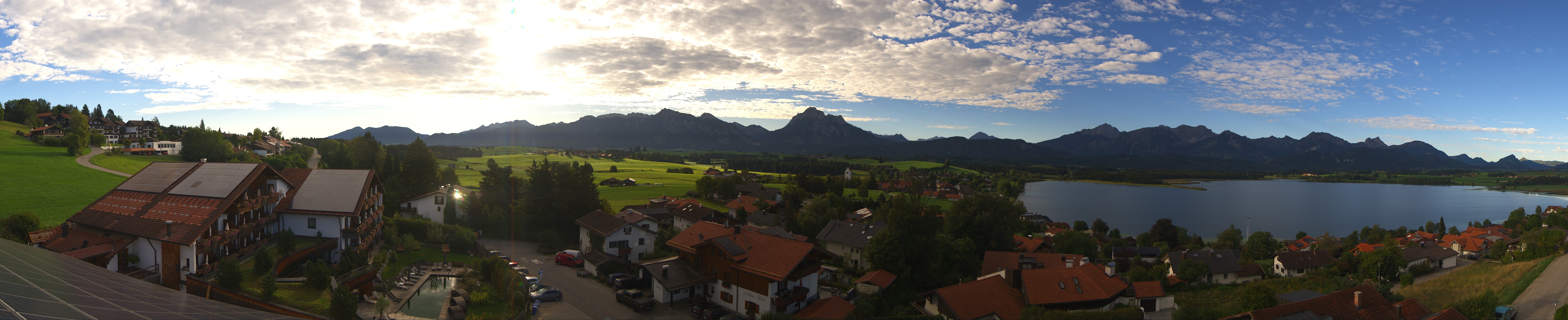 Archiv Foto Webcam Hopfensee - Blick Richtung Schloss Neuschwanstein