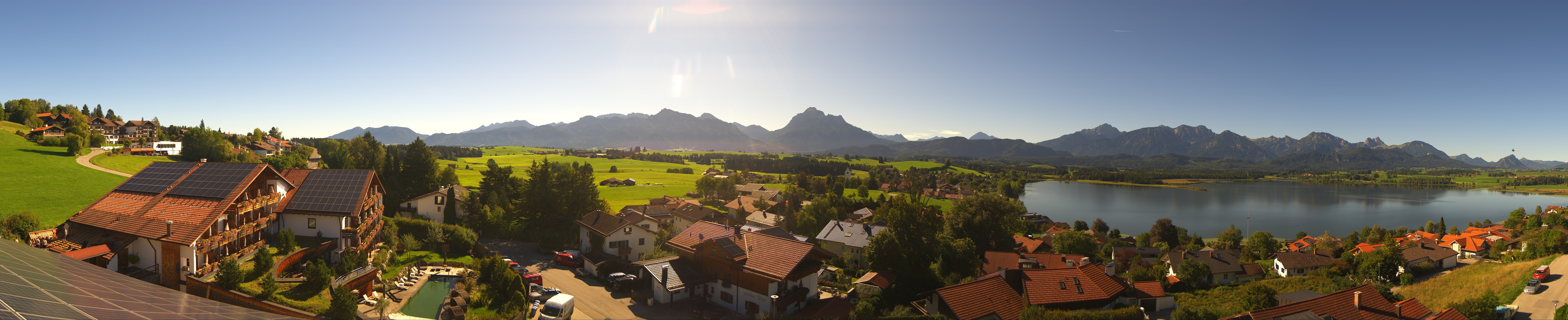 Archiv Foto Webcam Hopfensee - Blick Richtung Schloss Neuschwanstein