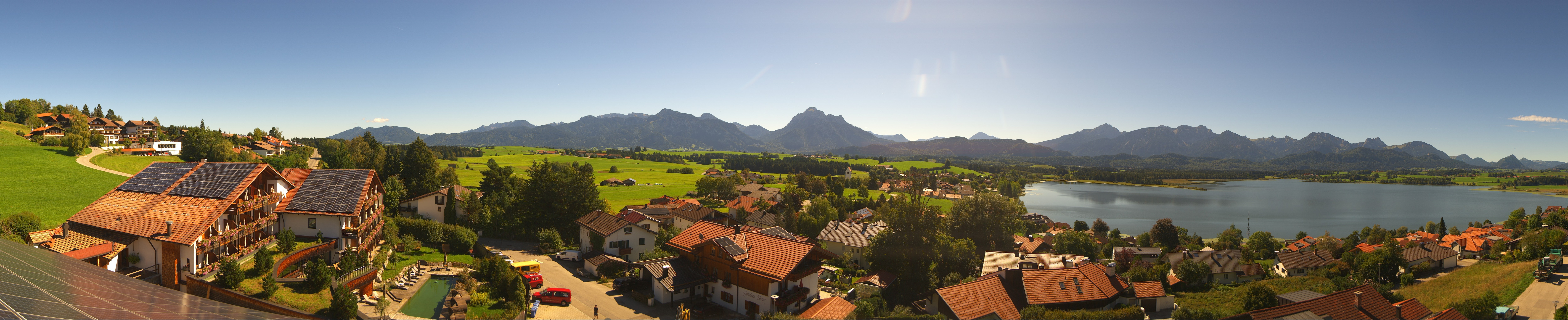 Archiv Foto Webcam Hopfensee - Blick Richtung Schloss Neuschwanstein