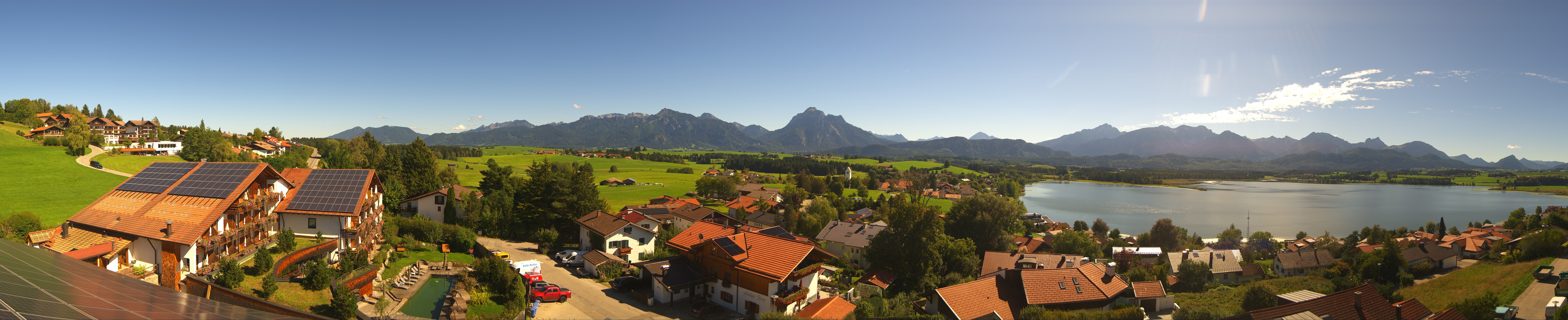Archiv Foto Webcam Hopfensee - Blick Richtung Schloss Neuschwanstein