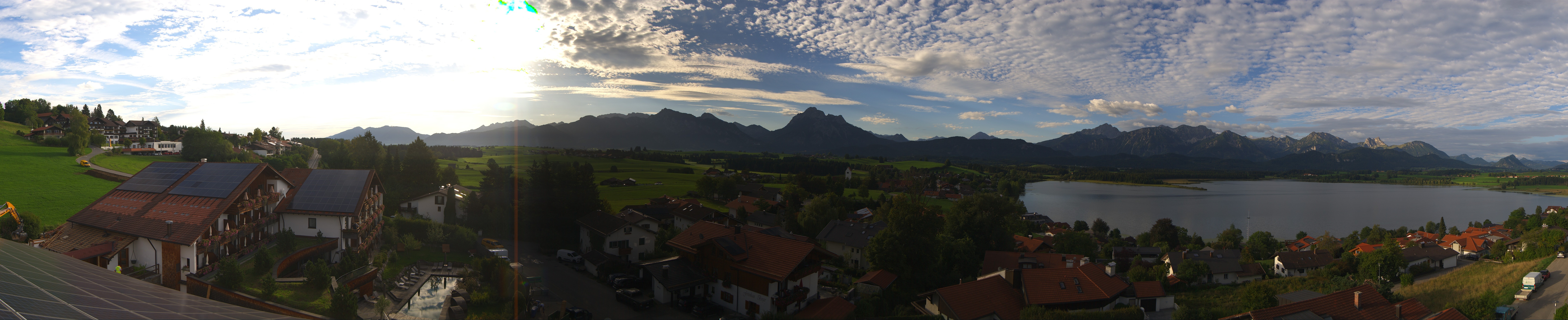 Archiv Foto Webcam Hopfensee - Blick Richtung Schloss Neuschwanstein