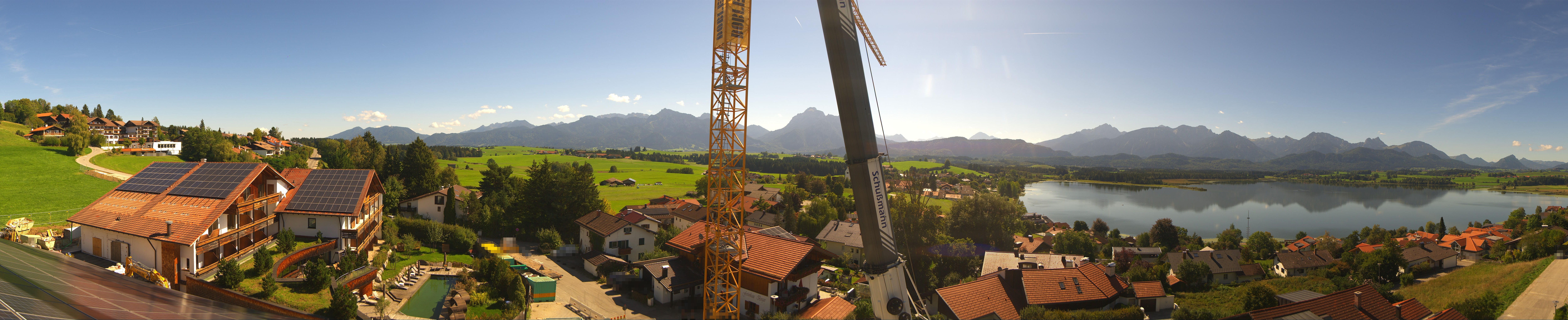 Archived image Webcam Hopfensee - View to Neuschwanstein Castle