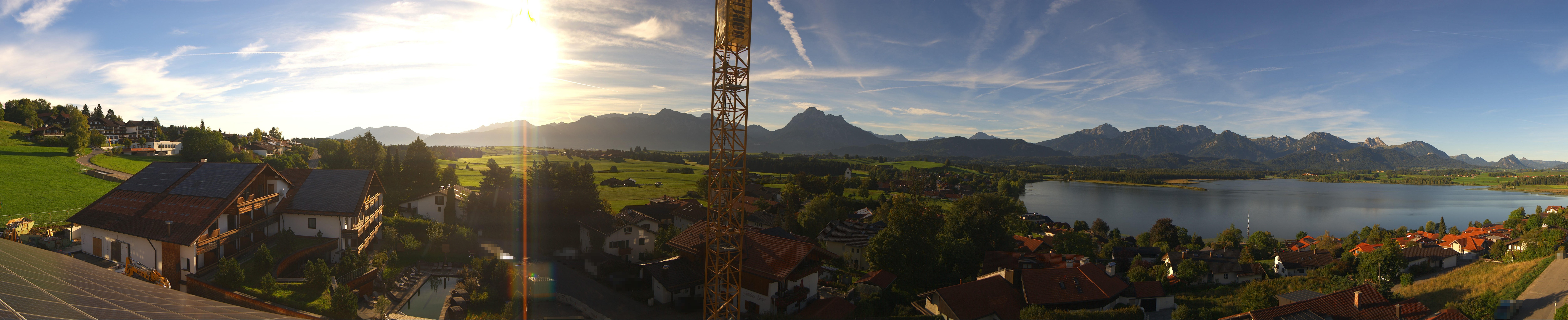 Archiv Foto Webcam Hopfensee - Blick Richtung Schloss Neuschwanstein