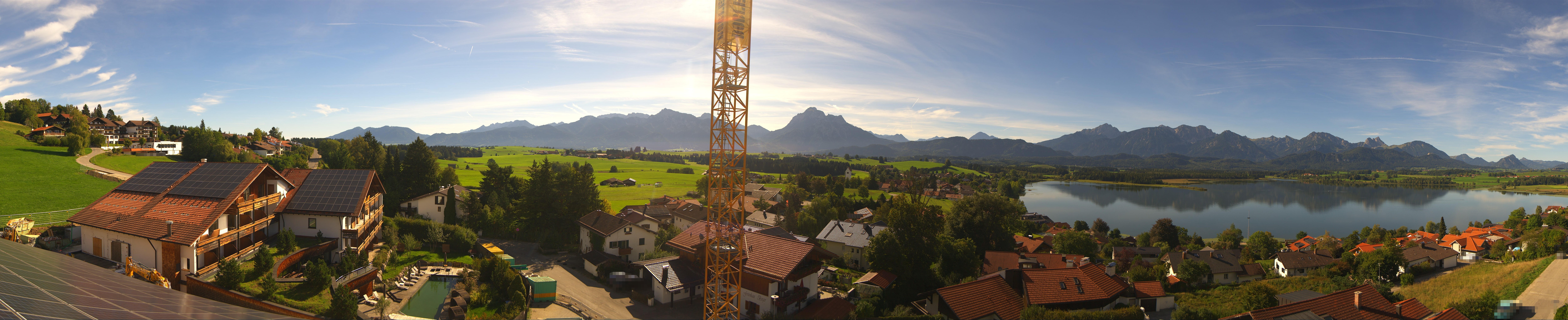Archiv Foto Webcam Hopfensee - Blick Richtung Schloss Neuschwanstein
