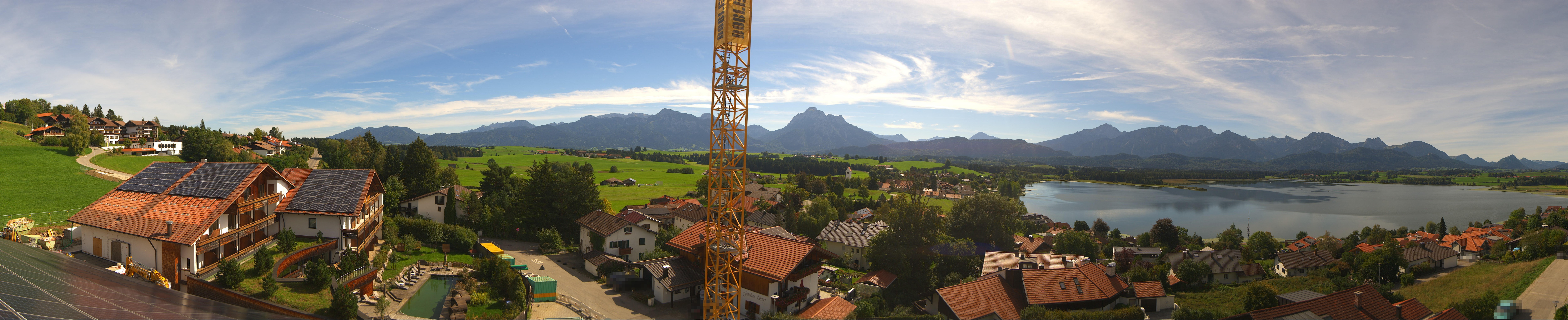 Archiv Foto Webcam Hopfensee - Blick Richtung Schloss Neuschwanstein