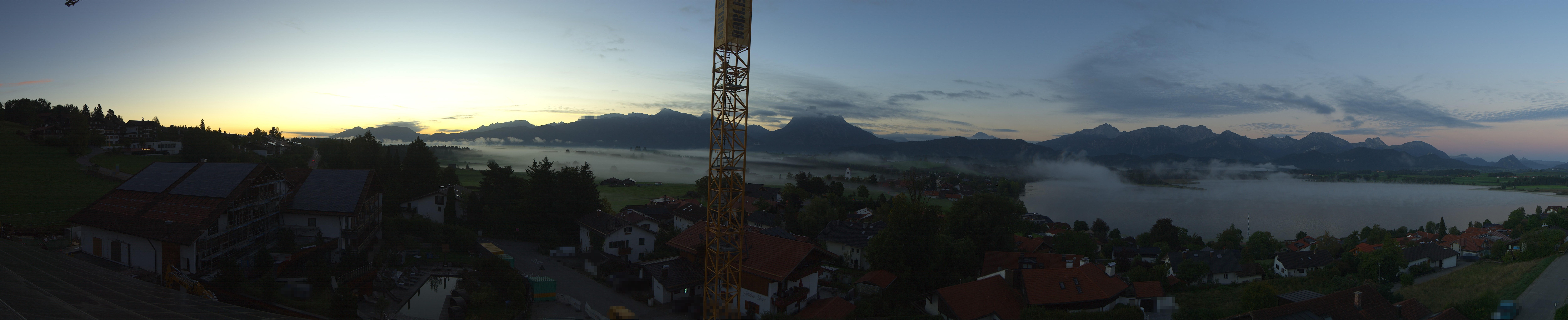 Archiv Foto Webcam Hopfensee - Blick Richtung Schloss Neuschwanstein