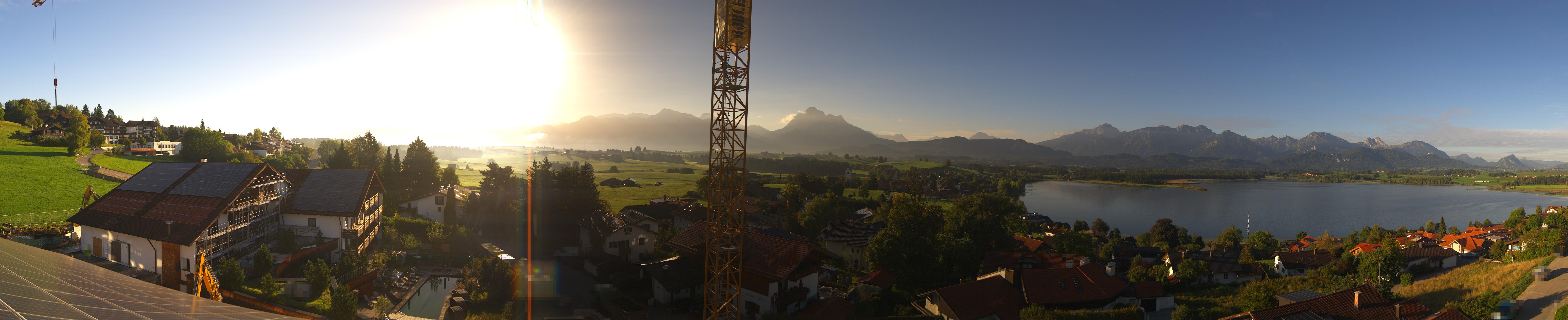Archiv Foto Webcam Hopfensee - Blick Richtung Schloss Neuschwanstein