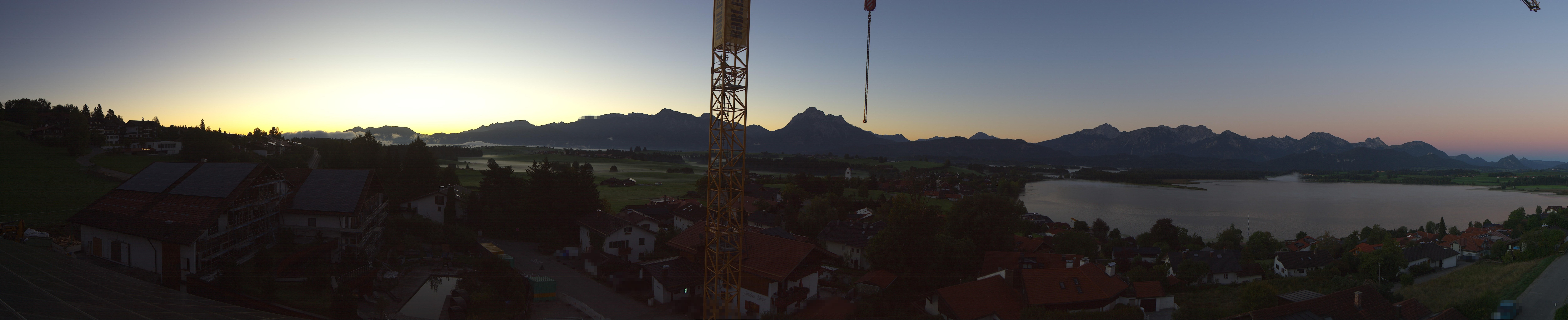 Archiv Foto Webcam Hopfensee - Blick Richtung Schloss Neuschwanstein