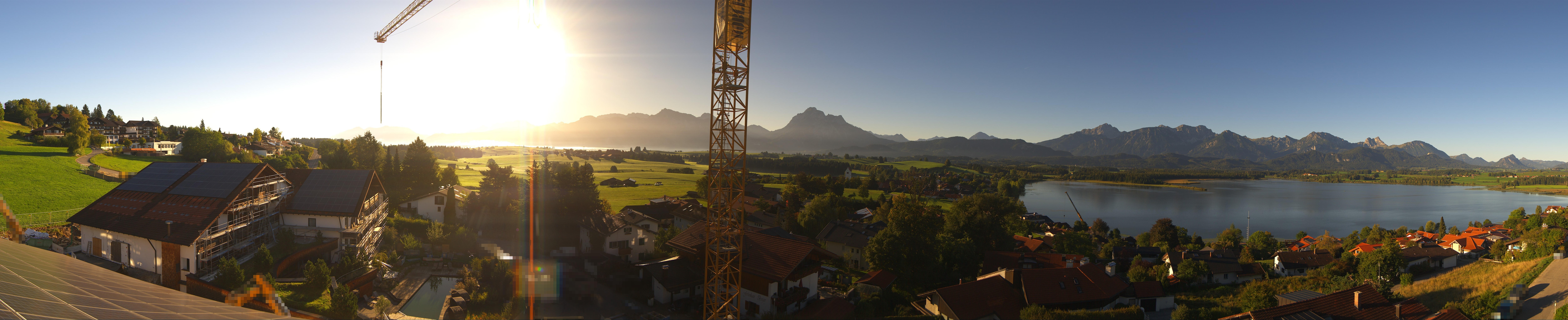 Archiv Foto Webcam Hopfensee - Blick Richtung Schloss Neuschwanstein