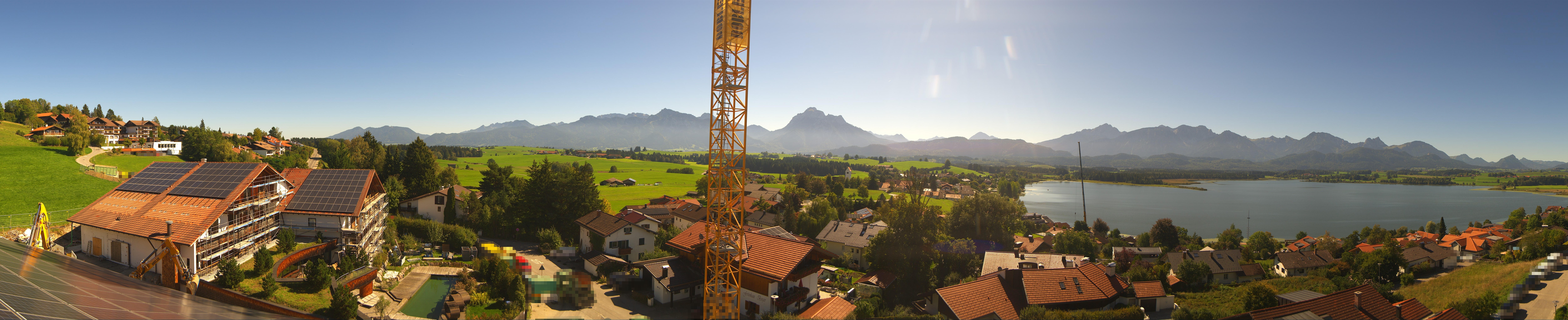 Archiv Foto Webcam Hopfensee - Blick Richtung Schloss Neuschwanstein