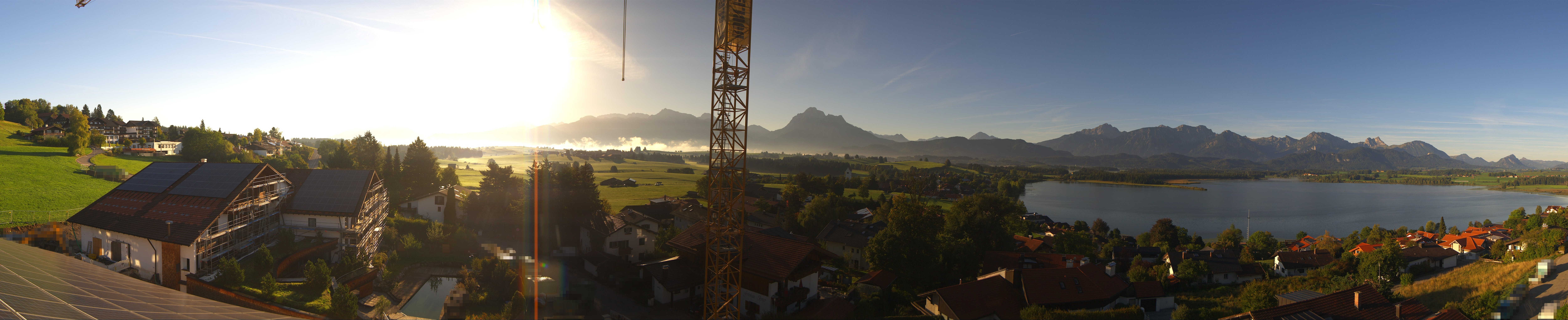 Archiv Foto Webcam Hopfensee - Blick Richtung Schloss Neuschwanstein