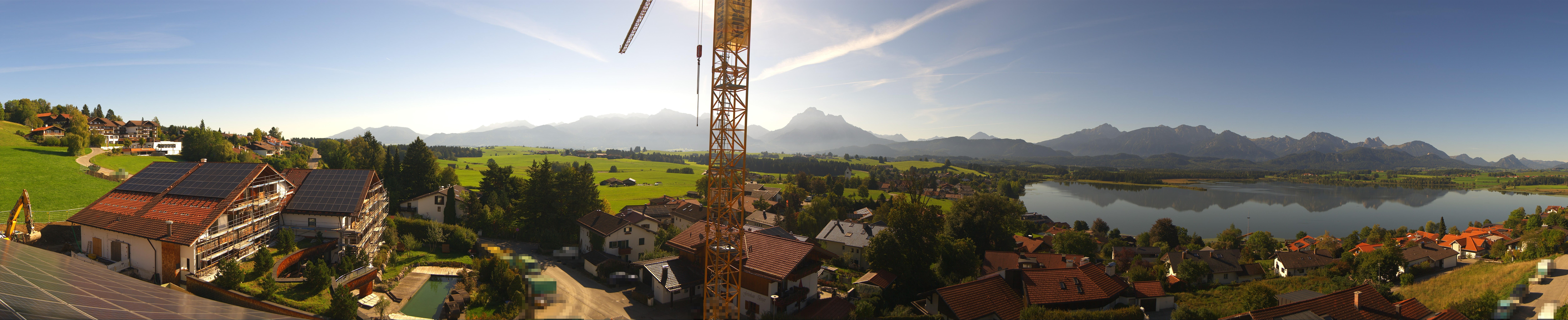 Archiv Foto Webcam Hopfensee - Blick Richtung Schloss Neuschwanstein