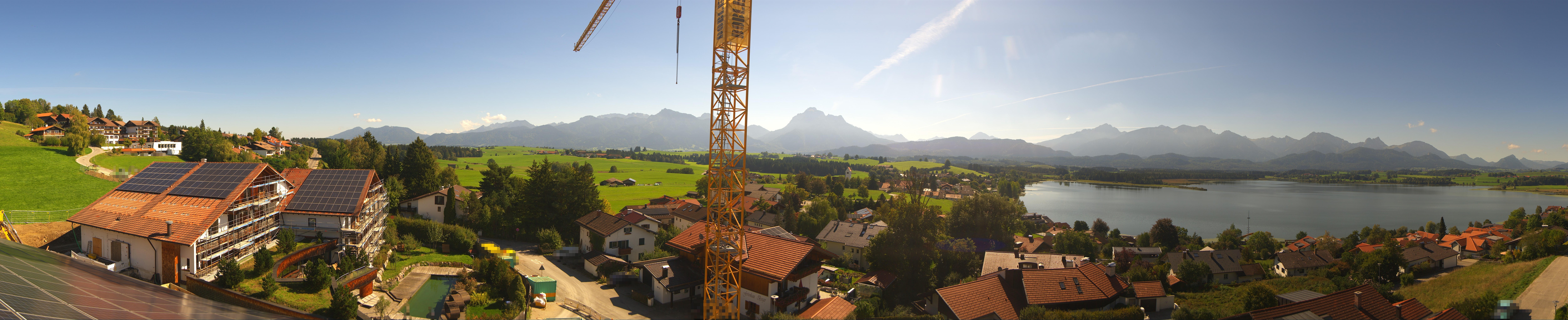 Archiv Foto Webcam Hopfensee - Blick Richtung Schloss Neuschwanstein
