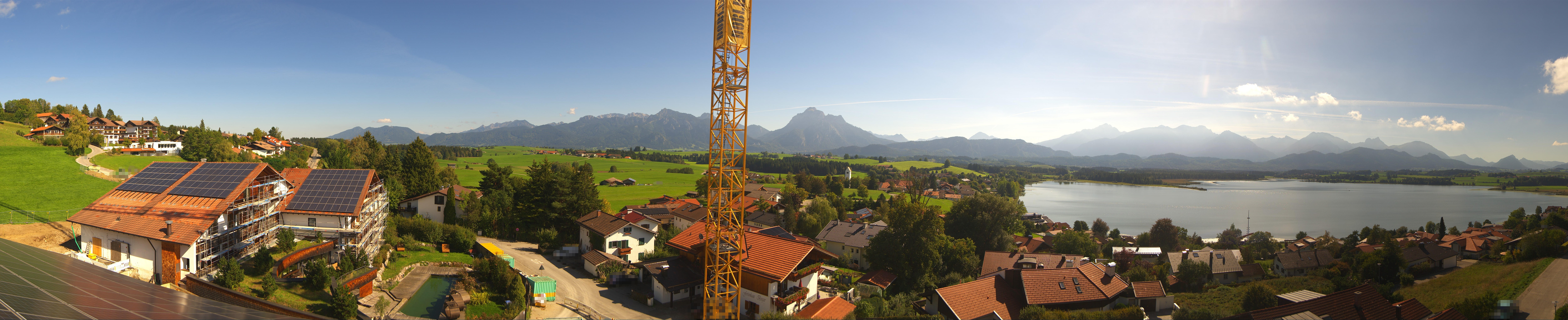 Archiv Foto Webcam Hopfensee - Blick Richtung Schloss Neuschwanstein