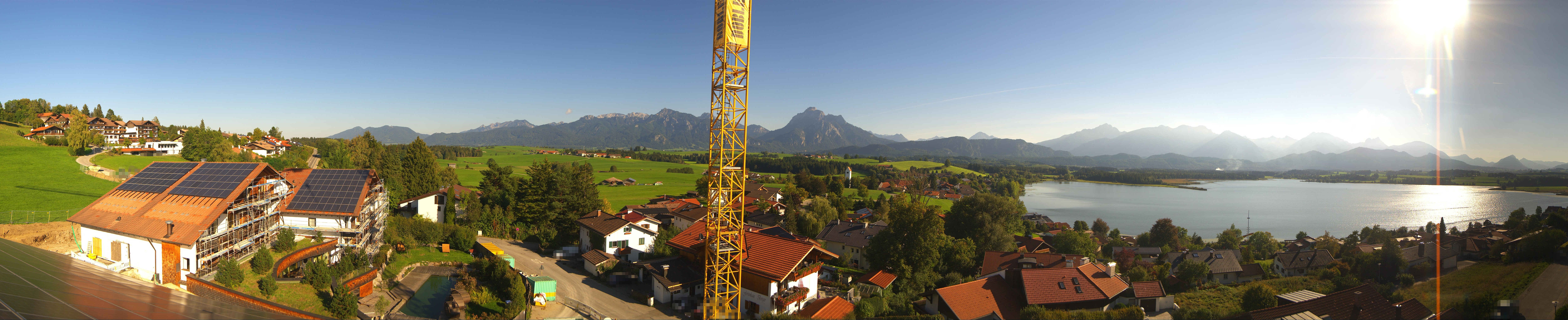 Archiv Foto Webcam Hopfensee - Blick Richtung Schloss Neuschwanstein
