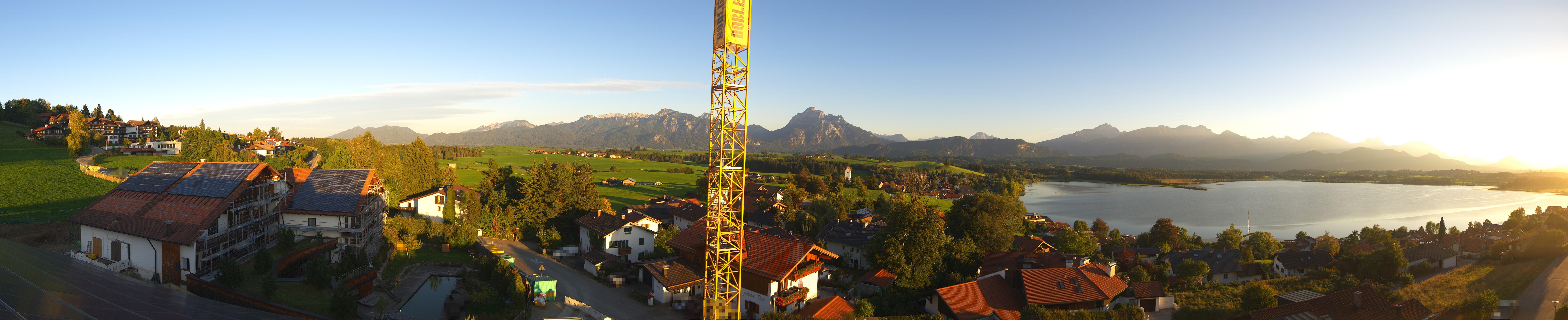 Archiv Foto Webcam Hopfensee - Blick Richtung Schloss Neuschwanstein